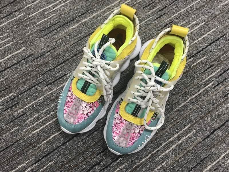 Versace Sneakers Yellow Blue Upper White Sole Men Women 2