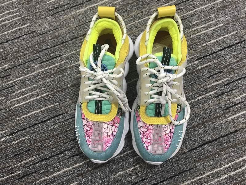 Versace Sneakers Yellow Blue Upper White Sole Men Women 3