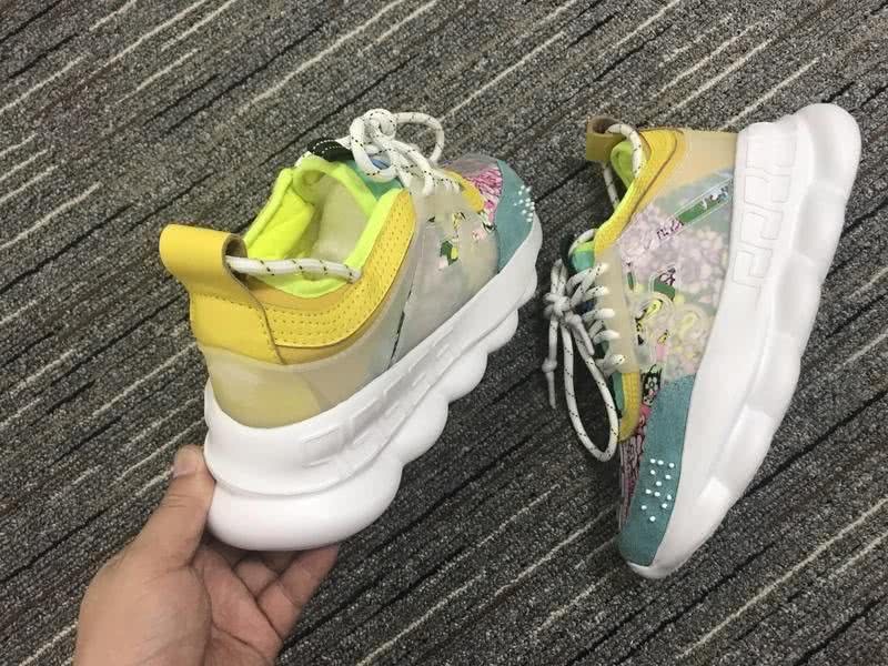 Versace Sneakers Yellow Blue Upper White Sole Men Women 7