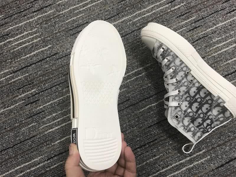 Christian Dior Sneakers 3015  Upper White Cotton Grey Letters Patterns  Men 8