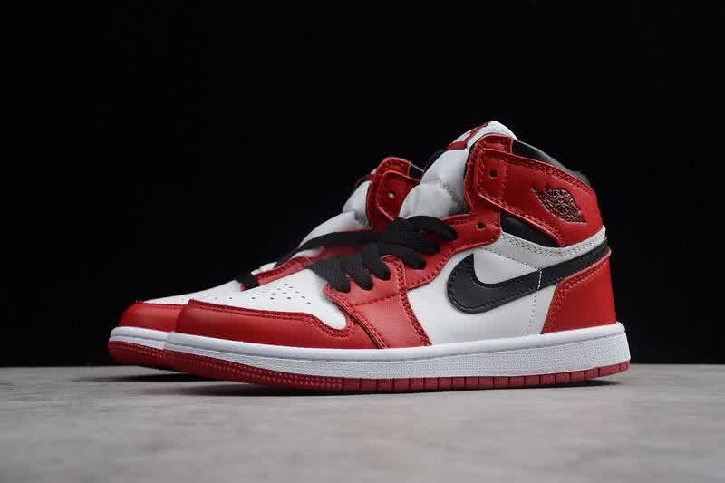 Nike AJ1 Cheap Kids Shoes Black/Red 2