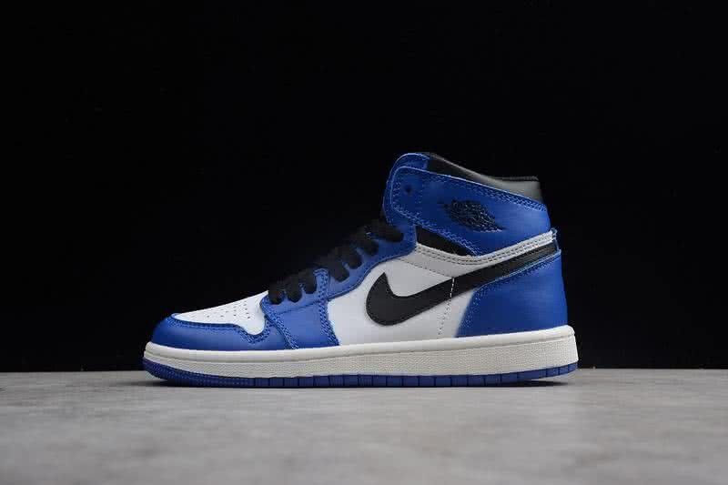 Nike AJ1 Cheap Kids Shoes Black/Blue 1