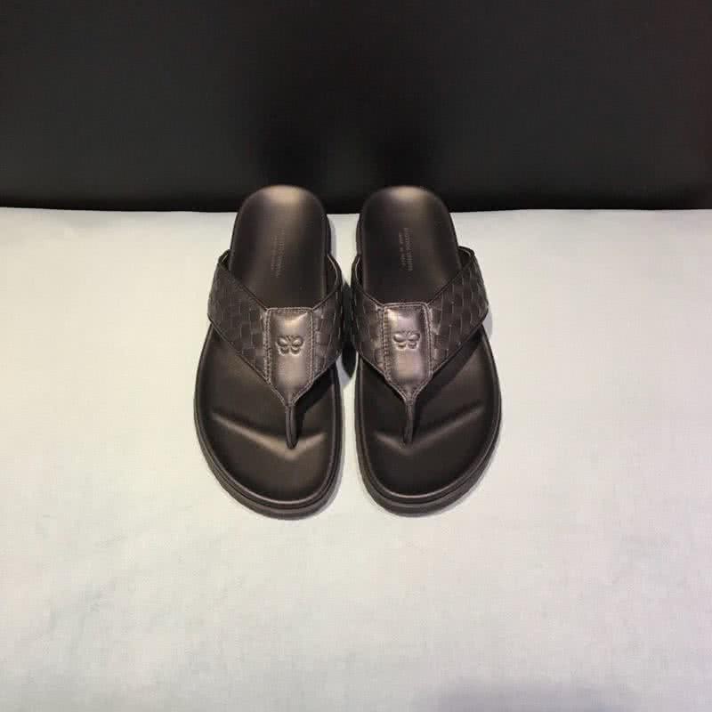Bottega Veneta New  Cowhide Slippers Woven Black Men 2