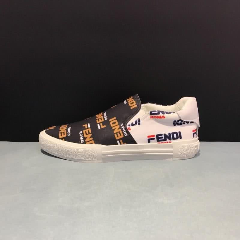 Fendi Sneakers Black Upper Pink Shoe Tail Men 9
