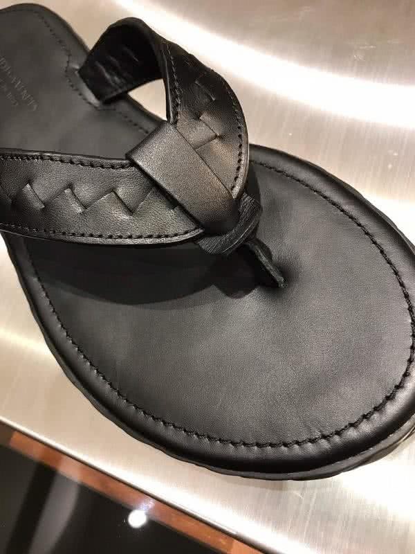 Bottega Veneta Top Quality Slippers Woven Flip Flops Black Men 4