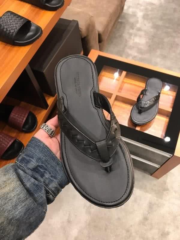 Bottega Veneta Top Quality Slippers Woven Flip Flops Black Men 8
