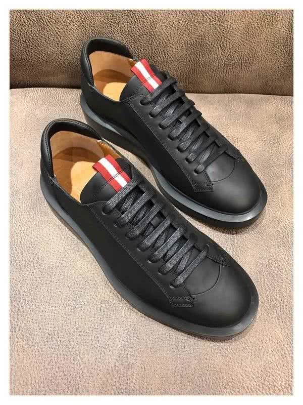 Bally Fashion Leather Sports Shoes Cowhide Black Men 1