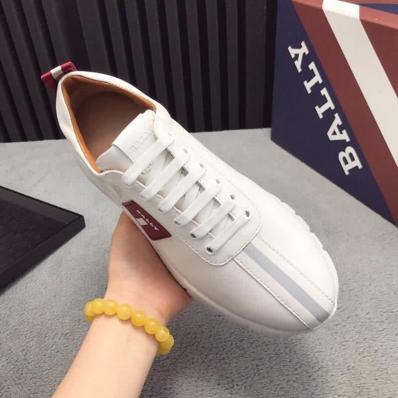 Bally Fashion Leather Sports Shoes Cowhide White Men 7