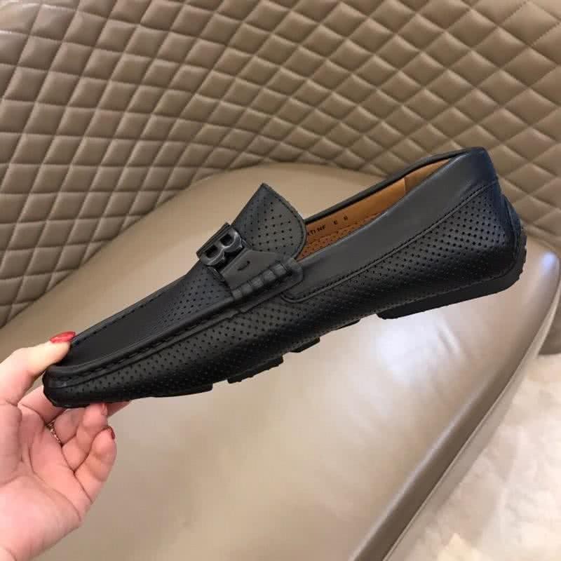 Bally Fashion Leather Shoes Cowhide Black Men 8