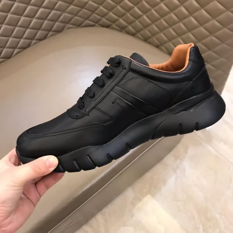 Bally Fashion Leather Sports Shoes Cowhide Black Men 8
