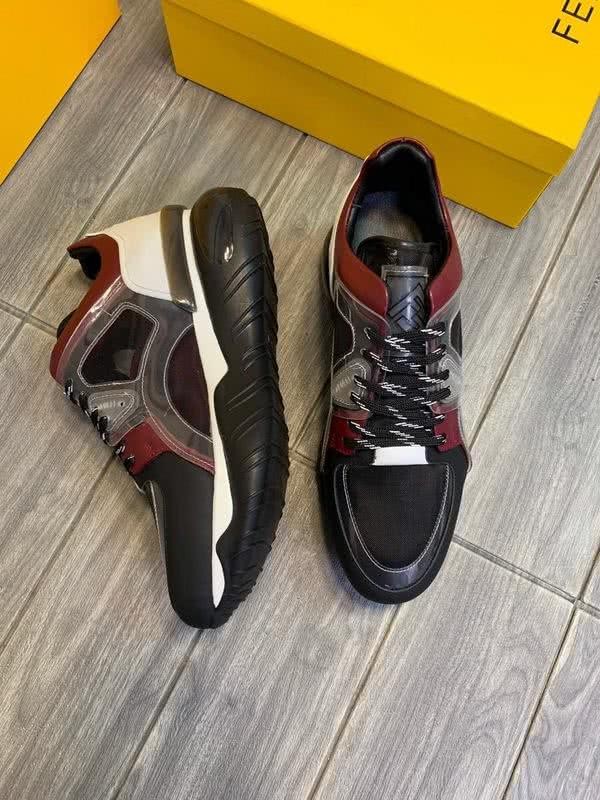 Fendi Sneakers Black White Wine Men 3