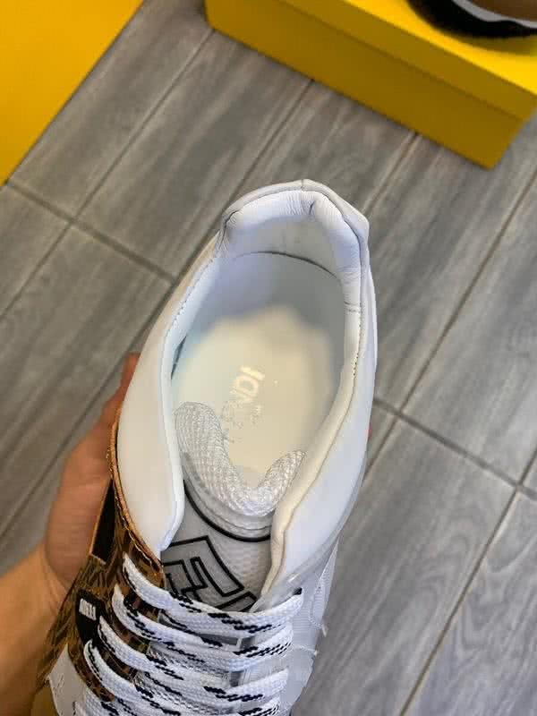 Fendi Sneakers Black Brown White Upper Black Sole Men 7