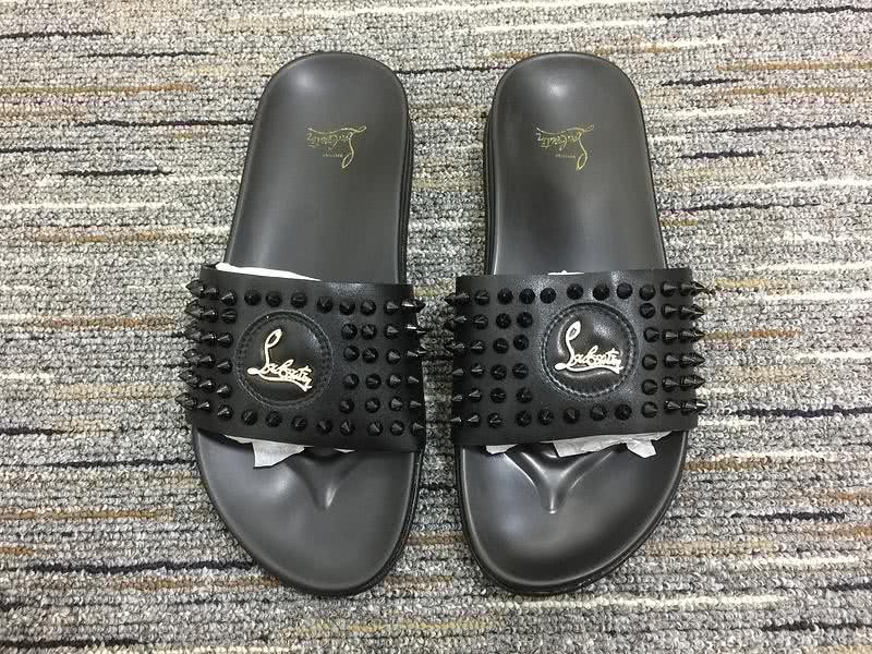 christian louboutin sandal slippers Black Men  3