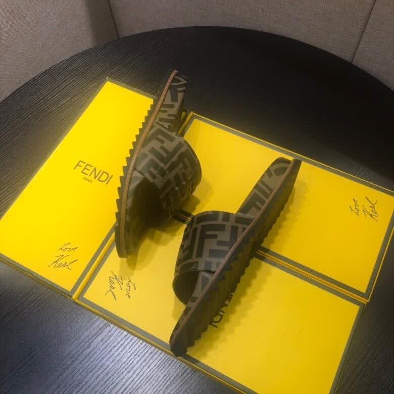 Fendi Slippers Black And Brown Men 4