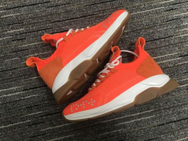 Versace Sneakers Orange White Coffee Men Women 7