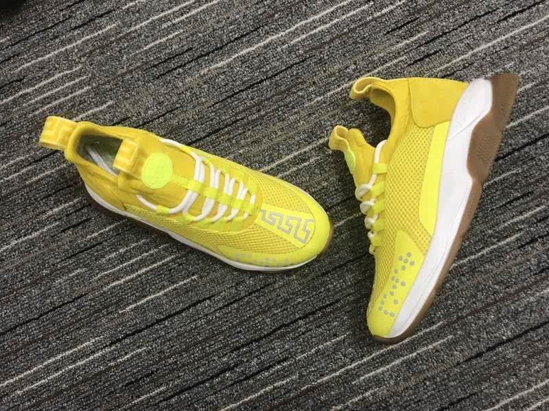 Versace Sneakers Yellow White Coffee Men Women 2