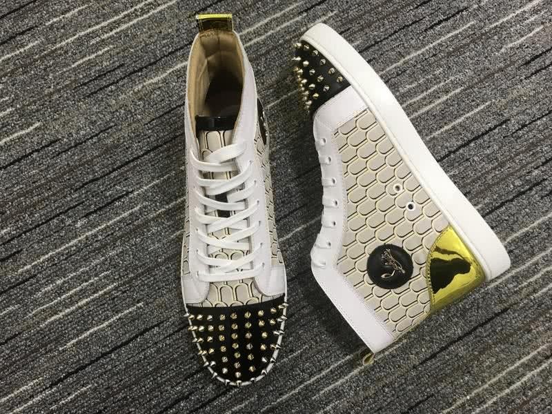 Christian Louboutin Lou Spikes White Men Women 6