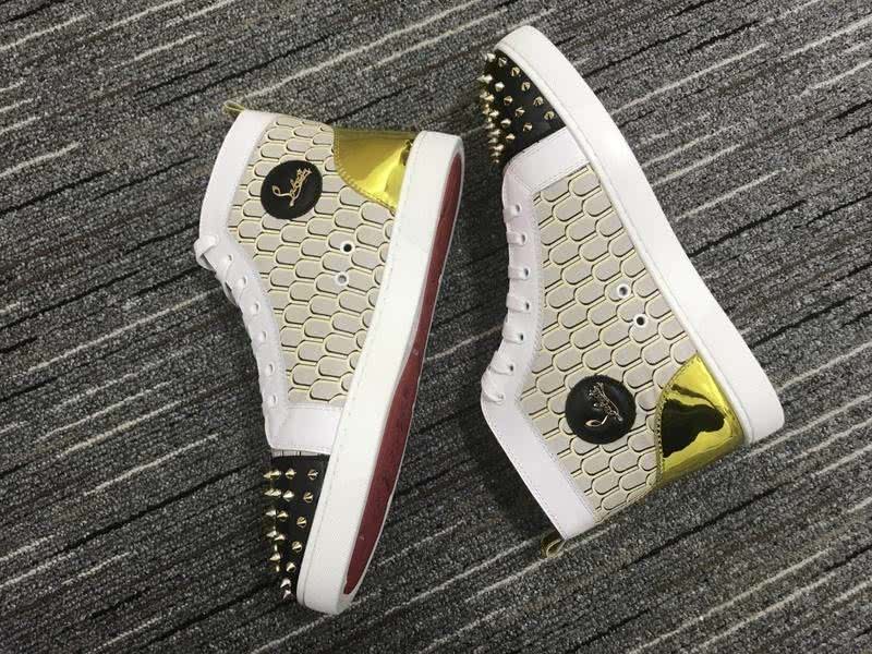 Christian Louboutin Lou Spikes White Men Women 7