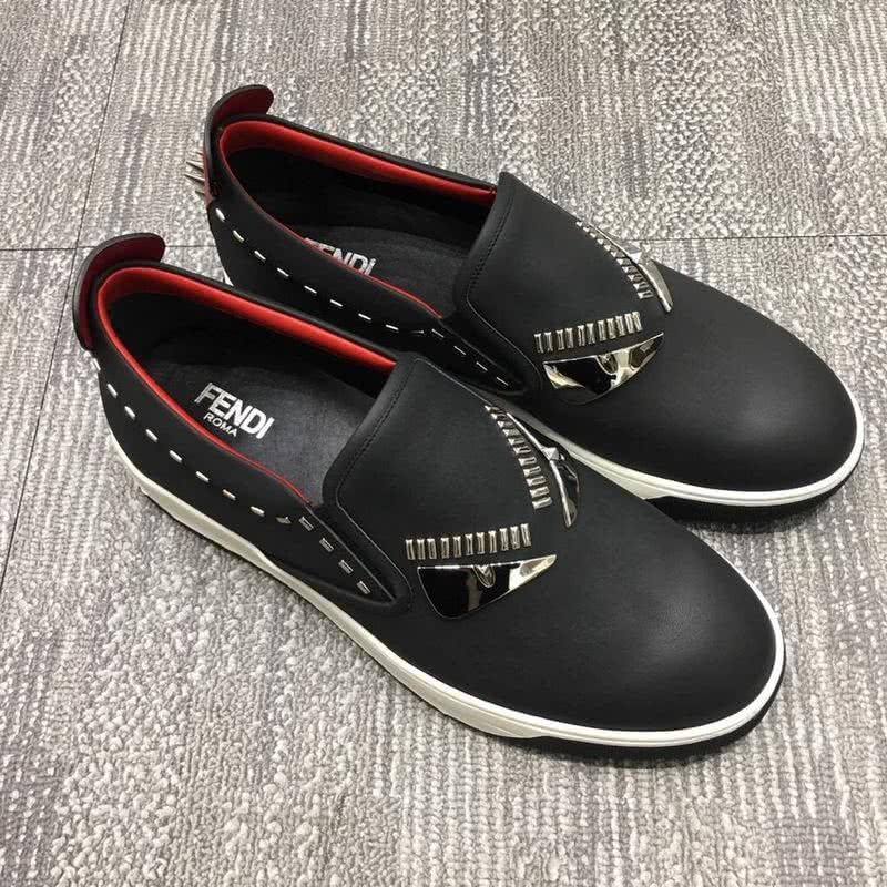 Fendi Sneakers Monster Black Upper Silver Decorations Men 2