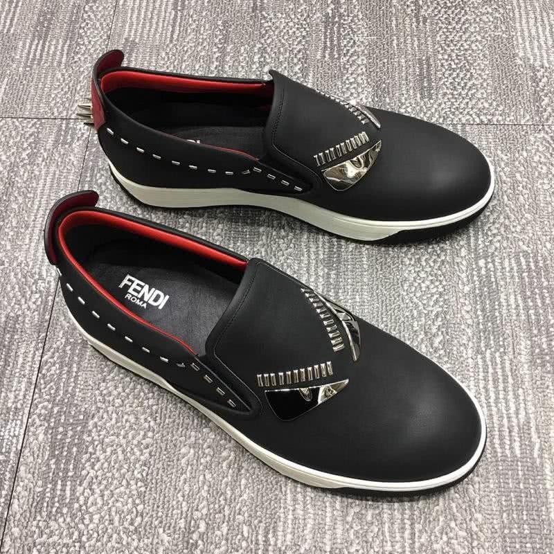 Fendi Sneakers Monster Black Upper Silver Decorations Men 5