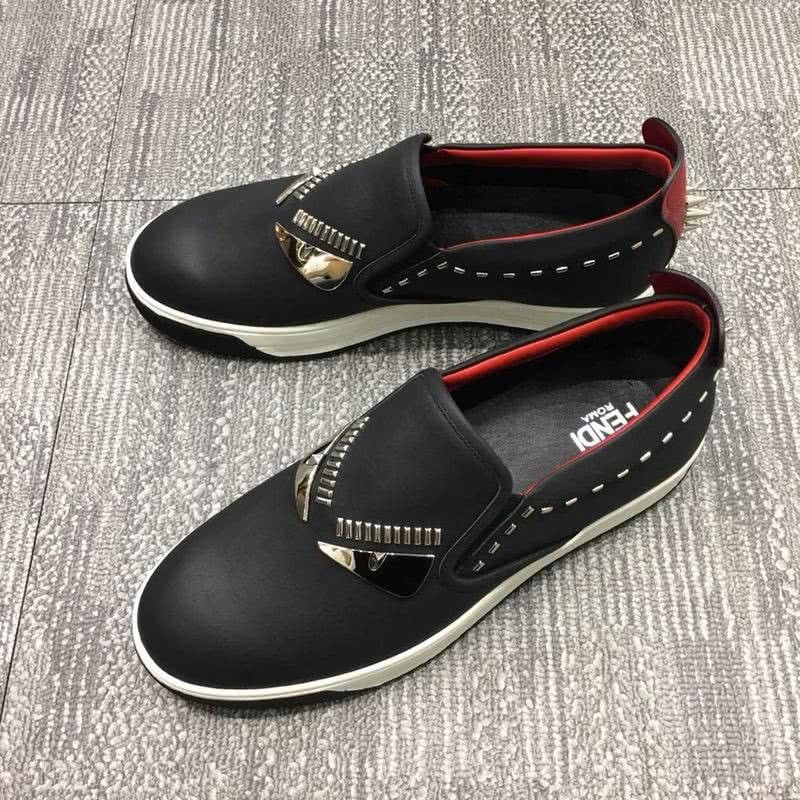 Fendi Sneakers Monster Black Upper Silver Decorations Men 7