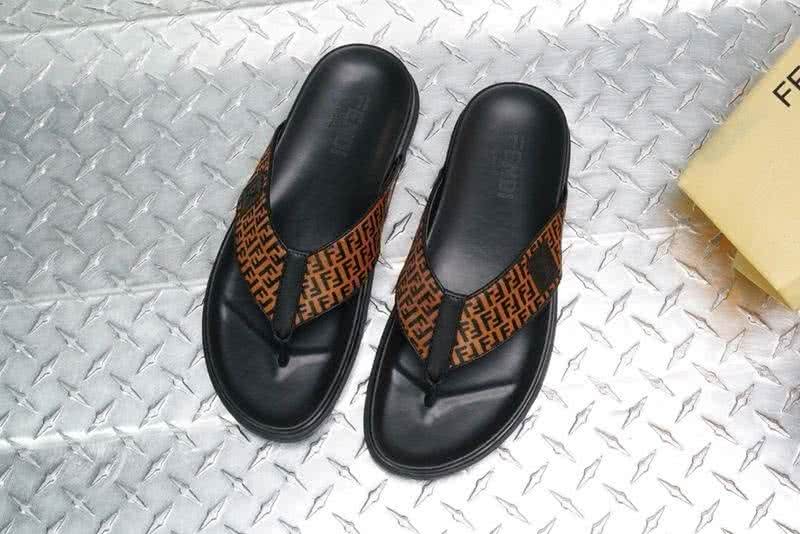 Fendi Flip Flops Brown Black Men 1