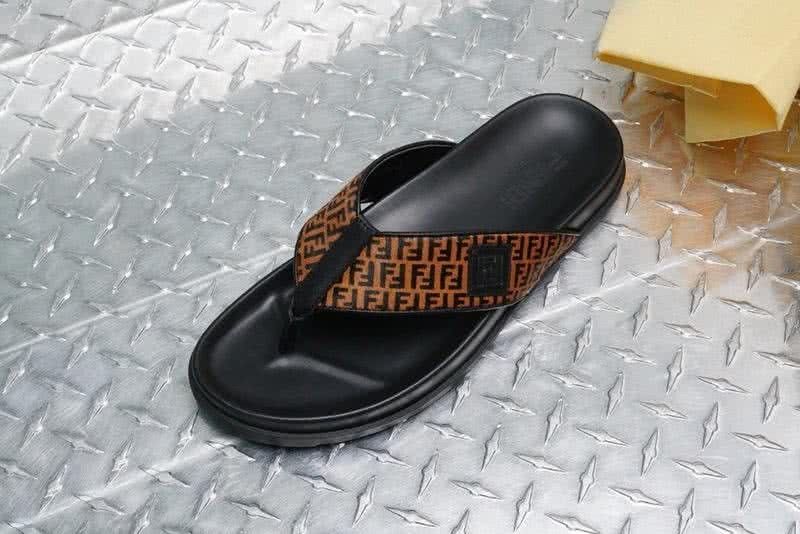 Fendi Flip Flops Brown Black Men 3
