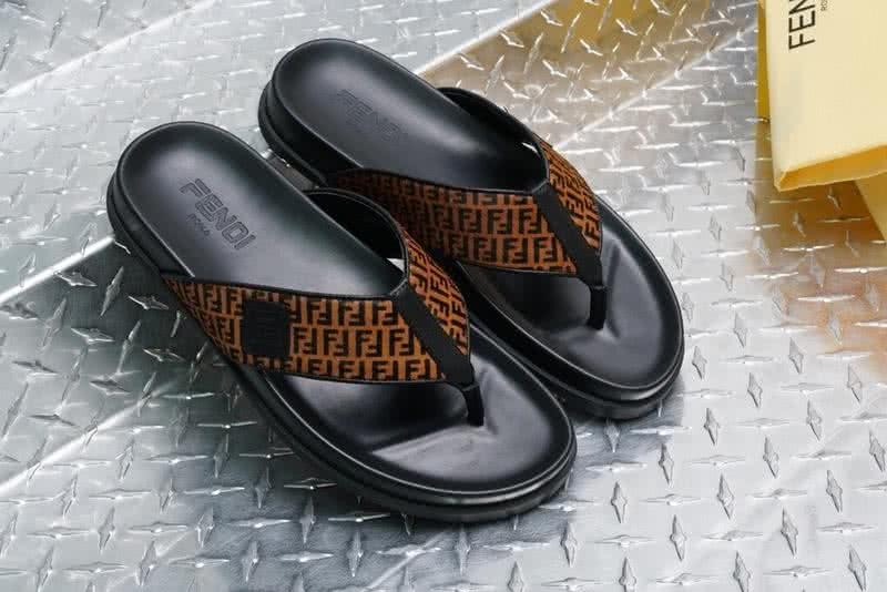 Fendi Flip Flops Brown Black Men 5