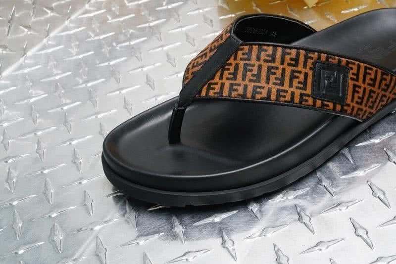 Fendi Flip Flops Brown Black Men 8