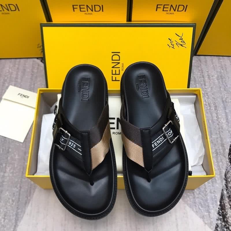Fendi Flip Flops Black And Coffee Men 1