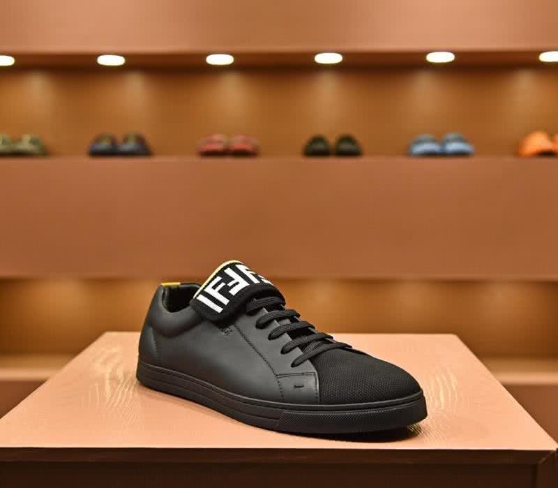 Fendi Sneakers White Letters Black Yellow Men 3