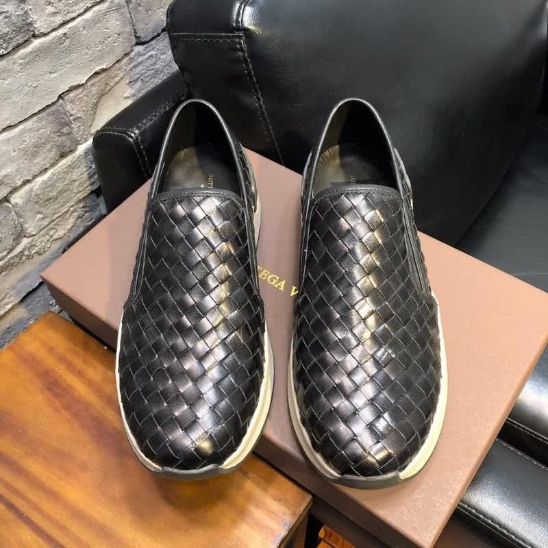 Bottega Veneta Latest Woven Loafers Cowhide Pure Black Men 2