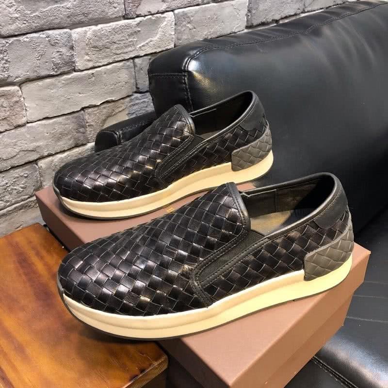 Bottega Veneta Latest Woven Loafers Cowhide Pure Black Men 1