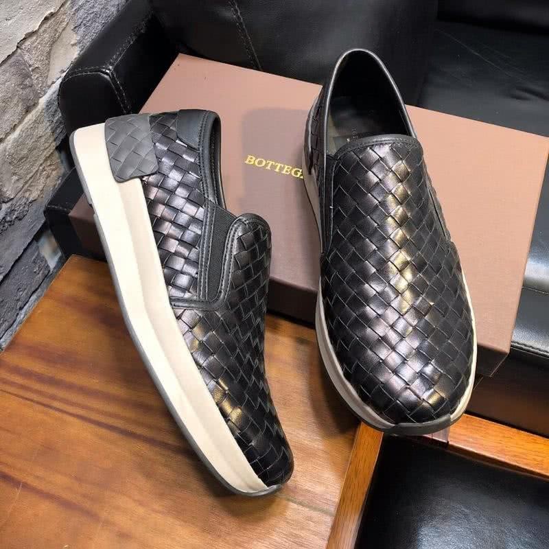 Bottega Veneta Latest Woven Loafers Cowhide Pure Black Men 3