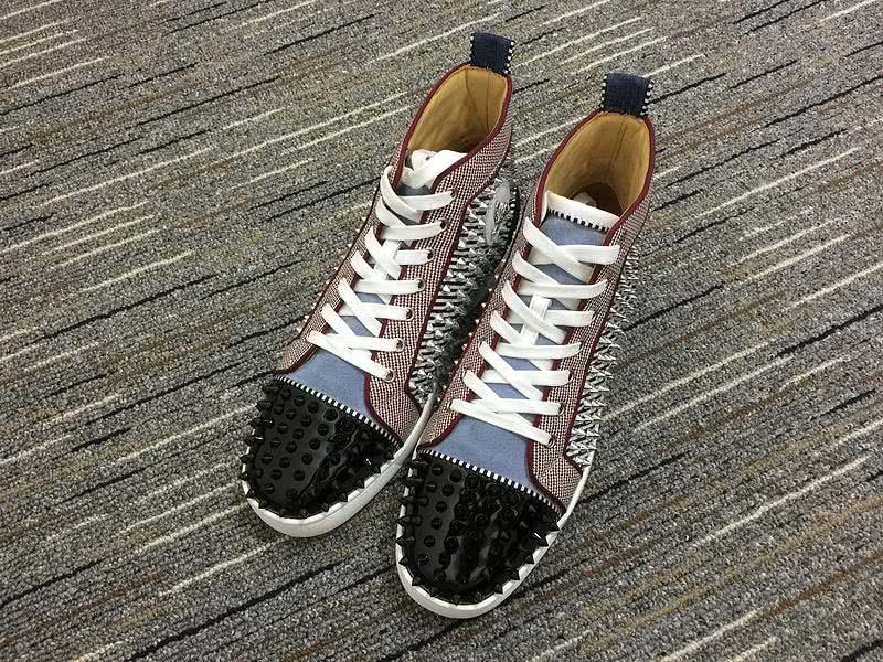 Christian Louboutin Louis Spikes Sneakers Silver Men Women 1