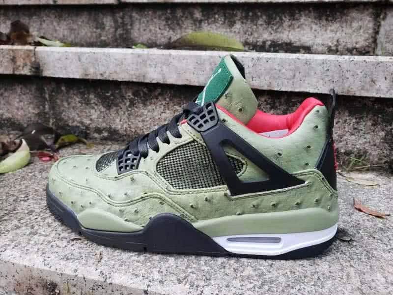 Air Jordan 4 Black Grey And Green Men 6