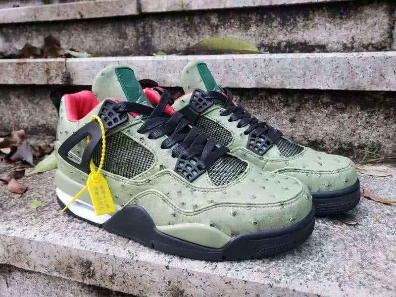 Air Jordan 4 Black Grey And Green Men 7