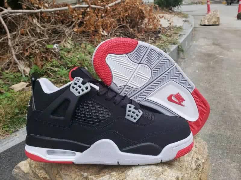Air Jordan 4 Black White And Yellow Women/Men 1