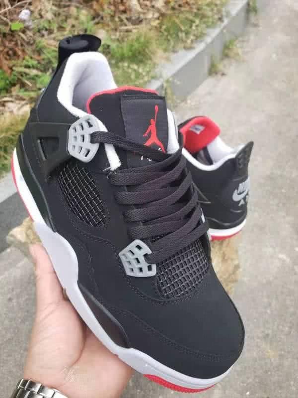 Air Jordan 4 Black White And Yellow Women/Men 2