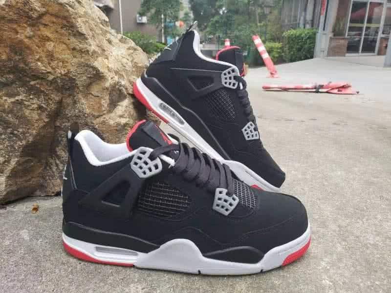 Air Jordan 4 Black White And Yellow Women/Men 5
