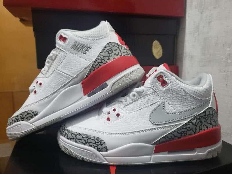 Air Jordan 3 White Red And Grey Women/Men 3