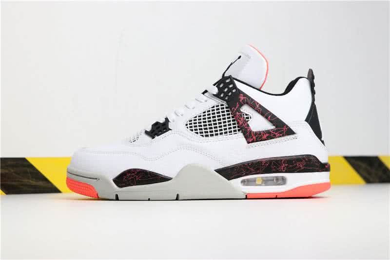 Air Jordan 4 Pale Citron White Grey And Black Men 1