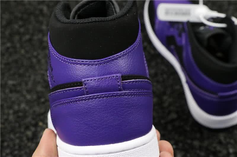 Air Jordan 1 MID Purple And Black Women/Men 5