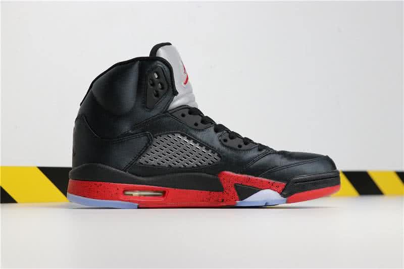 Air Jordan 5 Satin Red And Black Men 3