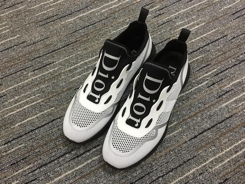 Christian Dior Sneakers 3020  White Grid Black Sole and Upper Men 2
