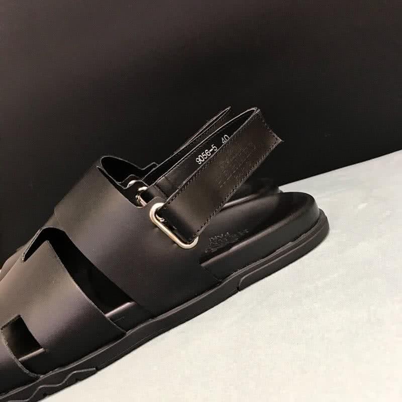 Hermes Fashion Comfortable Slipper Cowhide Brown Men 6