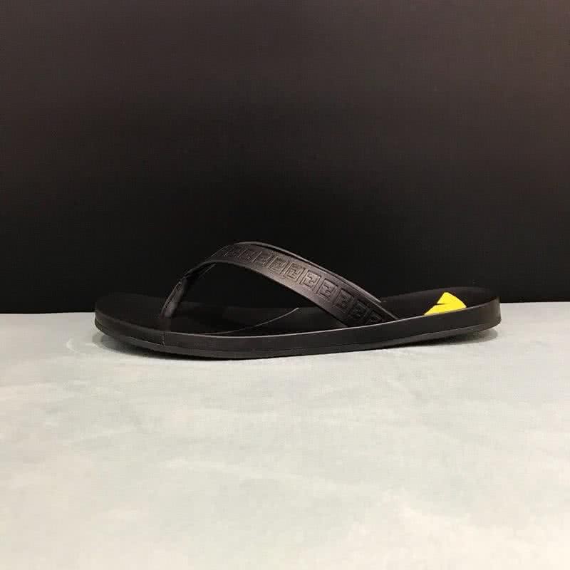 Fendi Flip Flops Yellow Monster Black Men 7