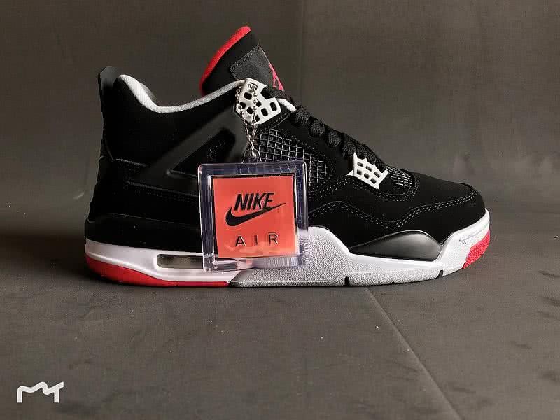 Air Jordan 4 Shoes Black And White Men 2