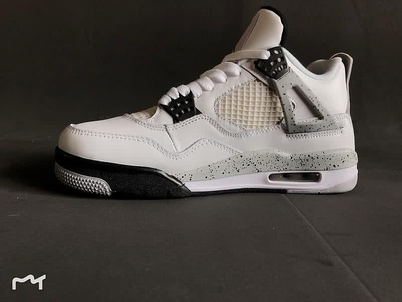 Air Jordan 4 Shoes Black And White Men 3