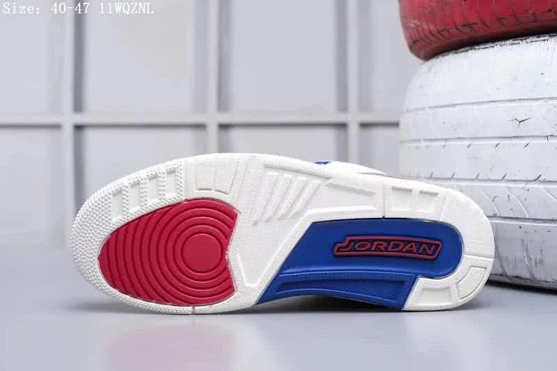 Air Jordan 3 Shoes White Blue And Red Men 3